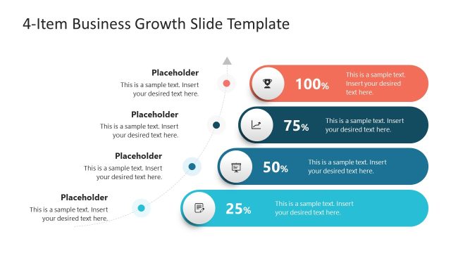 4-Item Business Growth Slide Template