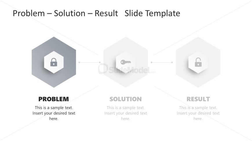 Editable Problem Solution Result Template Slide