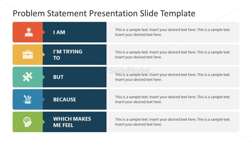 White Background Slide for Problem Statement Presentation PPT Template