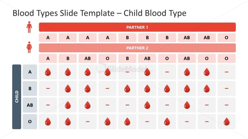 Blood Types Presentation Slide with Chart