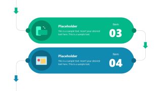 6-Item Implementation Roadmap PPT Template Slide 