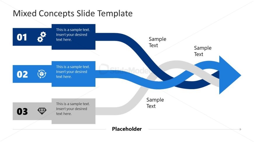 Creative Arrow Diagram for Mixed Concepts Presentation