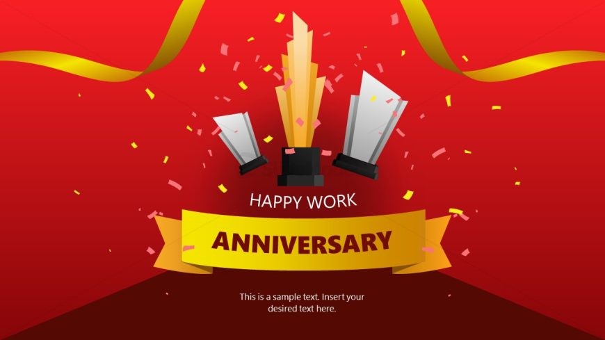 Customizable Happy Work Anniversary Template for PowerPoint