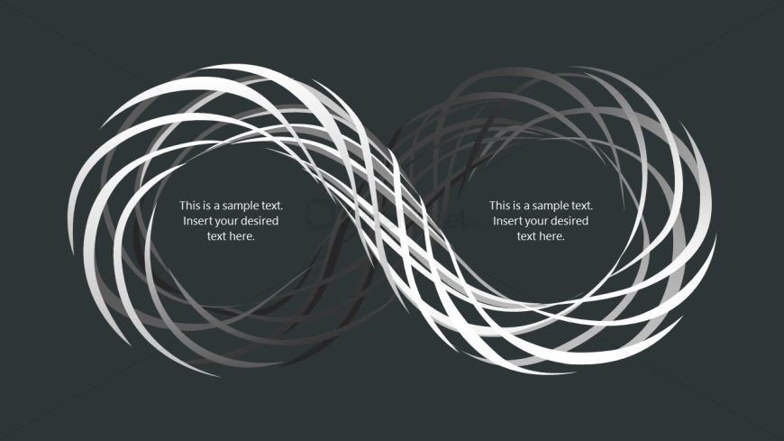 PPT Infinite Loop Template Diagram - Black & White