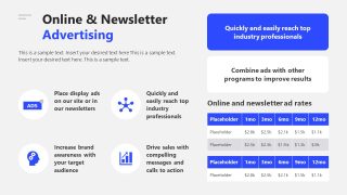Online And Newsletter Advertising Slide for Web Publisher Media Kit Presentation