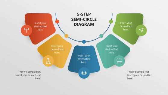 5 Steps Presentation Diagram - White Background