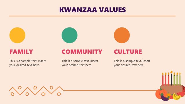 Editable Kwanzaa Presentation Template – Kwanzaa Values Slide