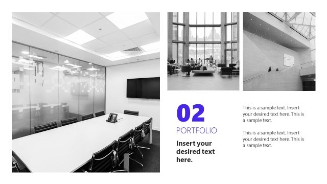 Editable Experience Portfolio PPT Template