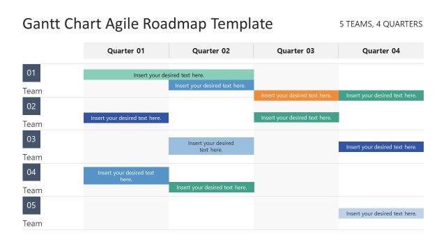 Gantt Chart Agile Roadmap PPT Template
