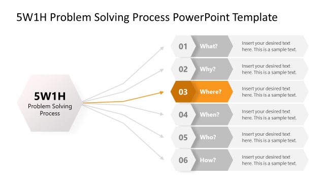 5W1H Problem Solving PowerPoint Template for Presentation