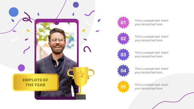 Editable Best Employee of the Year Presentation Template