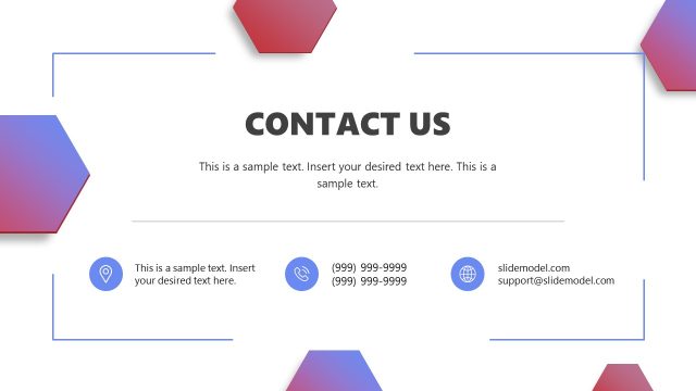 Contact Us Slide – Hexagon Pitch Deck Template for Presentation