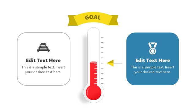 Editable Fundraising Thermometer PPT Template