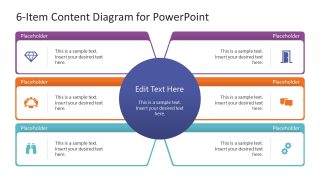 Customizable 6-Item Content Diagram Template 