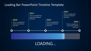 Editable Loading Bar Slide Template with Dark Background