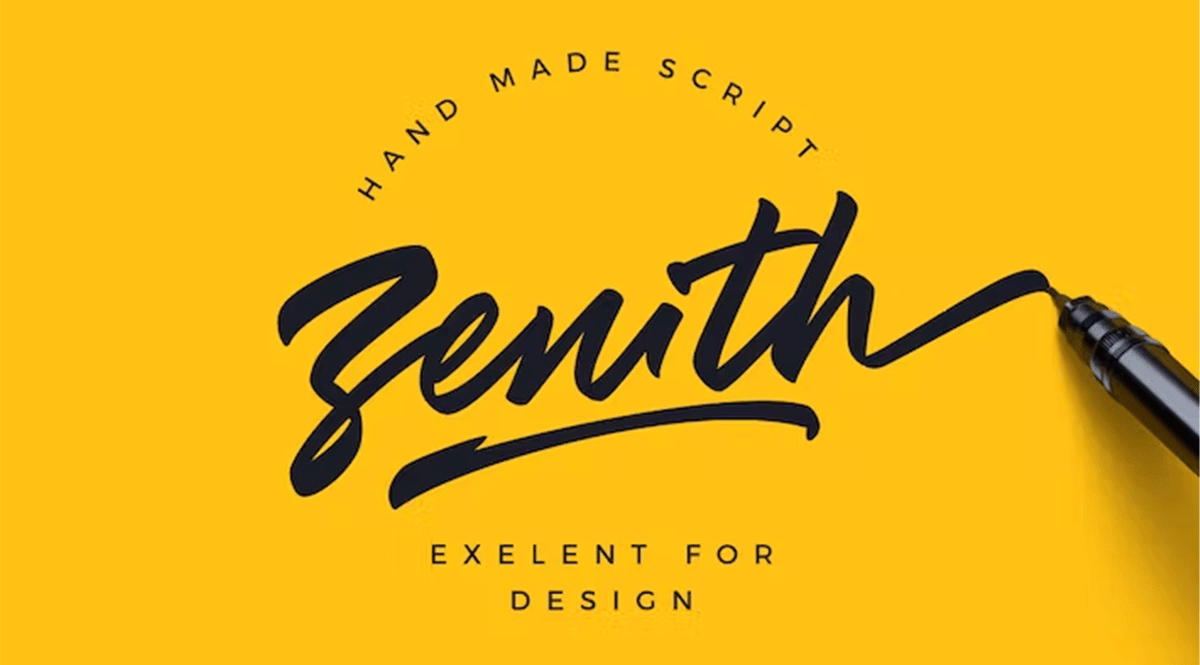 Zenith Script typeface