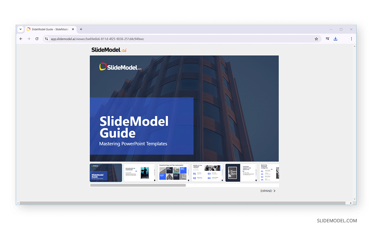 View online a presentation made with SlideModel AI