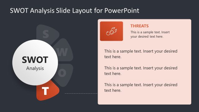 Threats SpotLight Slide – SWOT Analysis Template