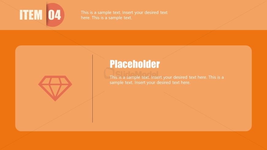 5 Items Talking Points Template Slide