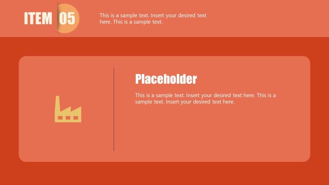 Item 5 Spotlight Slide – 5-Item Talking Points Presentation Template