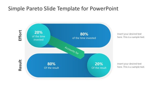 Editable Simple Pareto Slide PPT Template