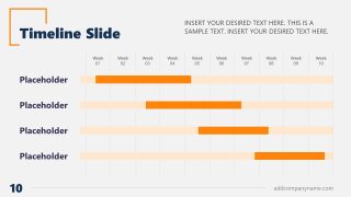 Horizontal Timeline Slide for PowerPoint