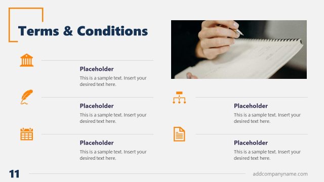 Terms & Conditions Slide – Formal PPT Template