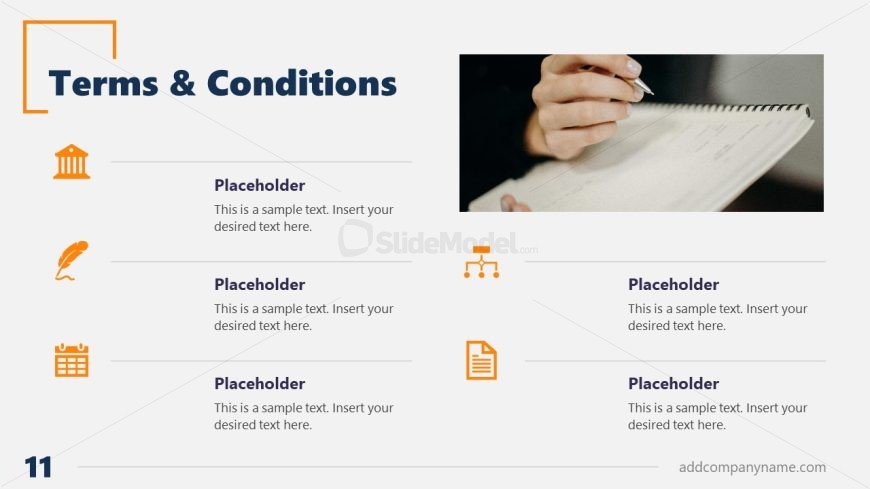 Terms & Conditions Slide for Formal PPT Template