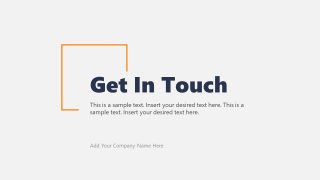 Get in Touch Slide - Formal Template