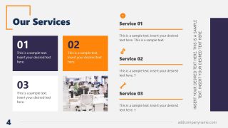 Our Services Slide for Formal PowerPoint Template