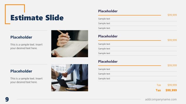 Estimate PowerPoint Slide Template