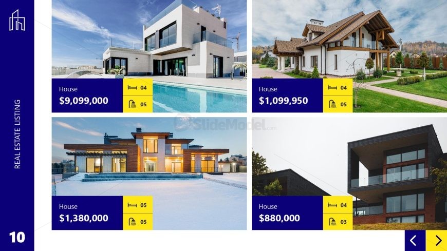 Real Estate Listings Presentation Slide