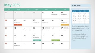 2025 Calendar Template Slide
