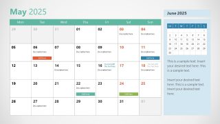 2025 Calendar PowerPoint Template 