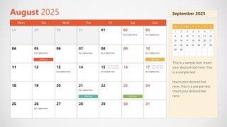 2025 Calendar PPT Template Slide 