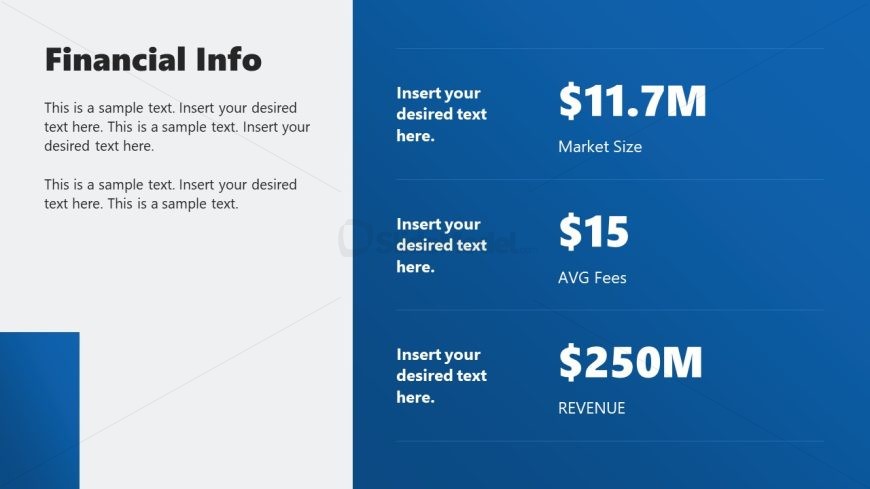 Editable Financial Info Slide - Business Overview Template