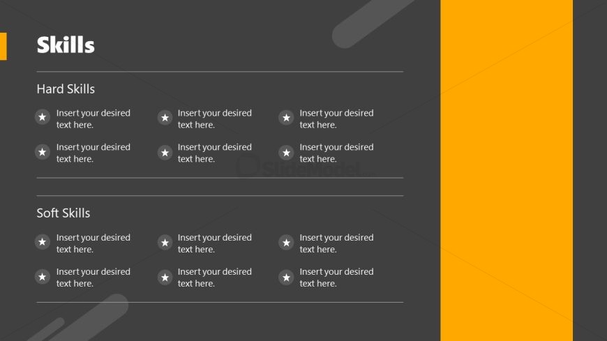 Skills Slide - Chronological Resume PPT Template 