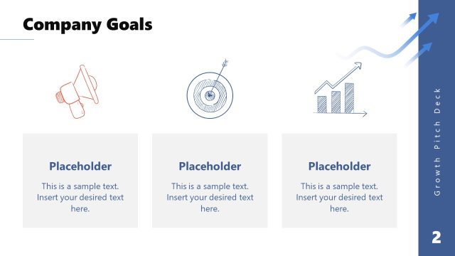 Company Goals Slide – Growth Pitch Deck Template