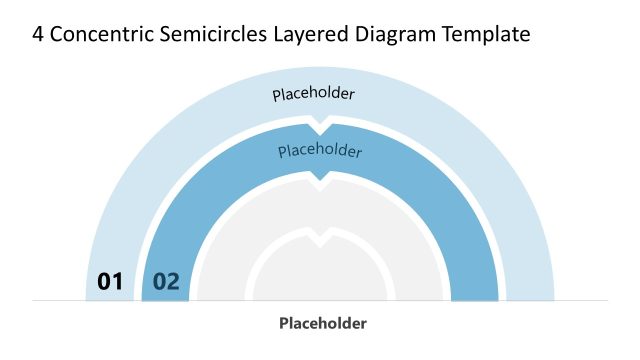 4 Concentric Semicircles Layered Diagram Slide