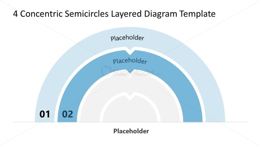 Customizable 4 Concentric Semicircles Diagram Template