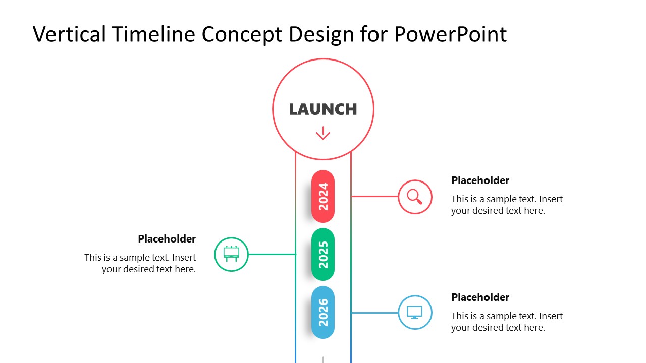 Vertical Timeline Concept Design Slide