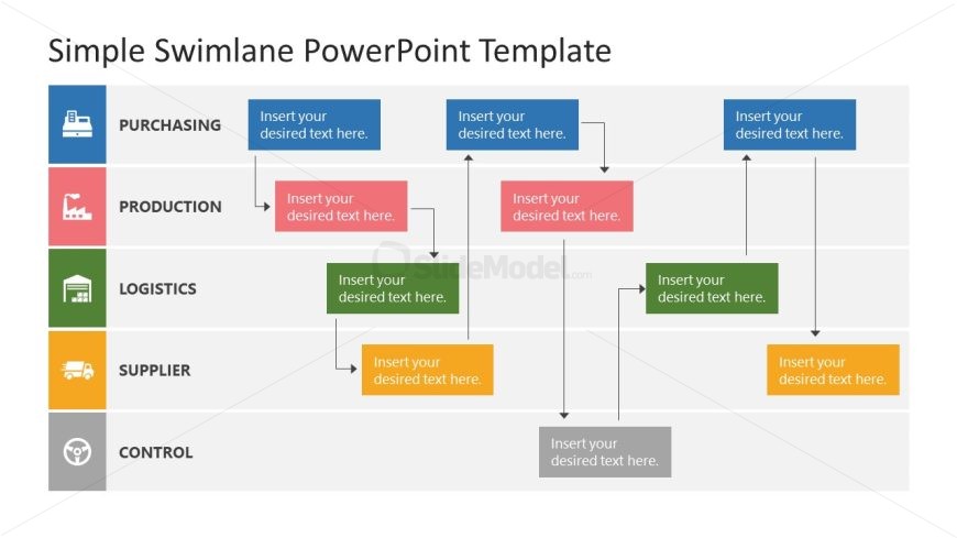 Simple Swimlane Template for Presentation