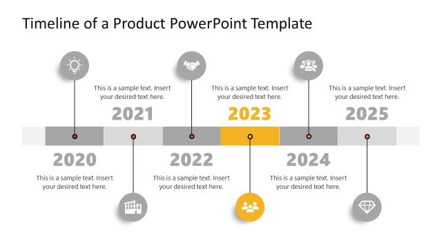 Timeline of a Product Template for Presentation