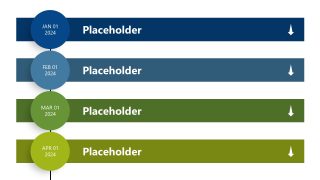 PPT Template for Vertical Product Development Timeline Presentation 