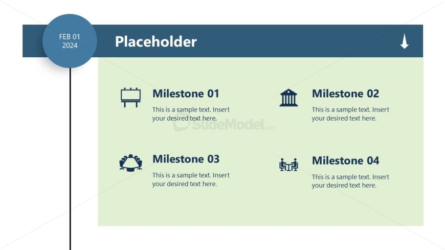 Vertical Product Development Timeline Slide