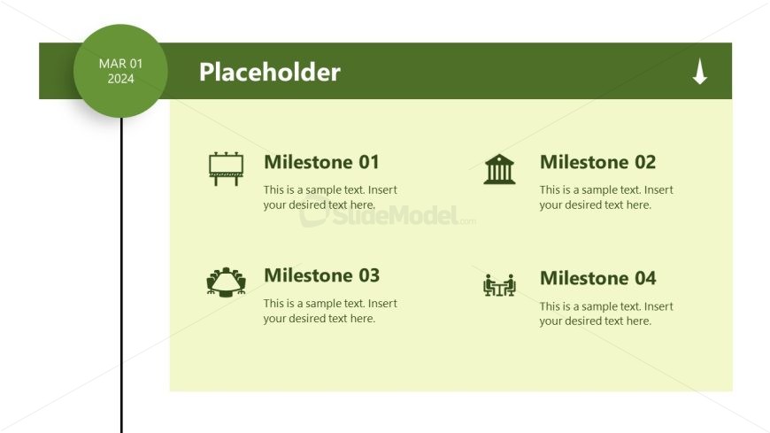 Vertical Product Development Template Slide
