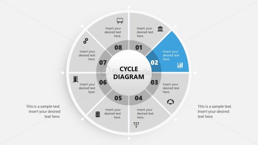 8 Items Circular Diagram Template Slide for Step 2