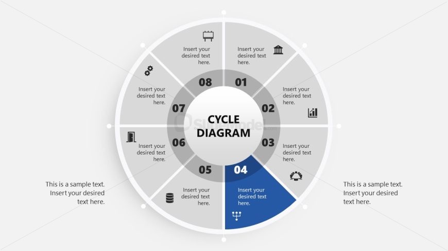 8 Items Circular Diagram Template - with Spotlight Effect
