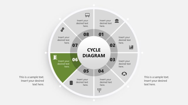 Step 6 Spotlight Slide – 8 Items Circular Diagram