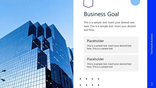 Business Goals Slide for Thin Panels Template